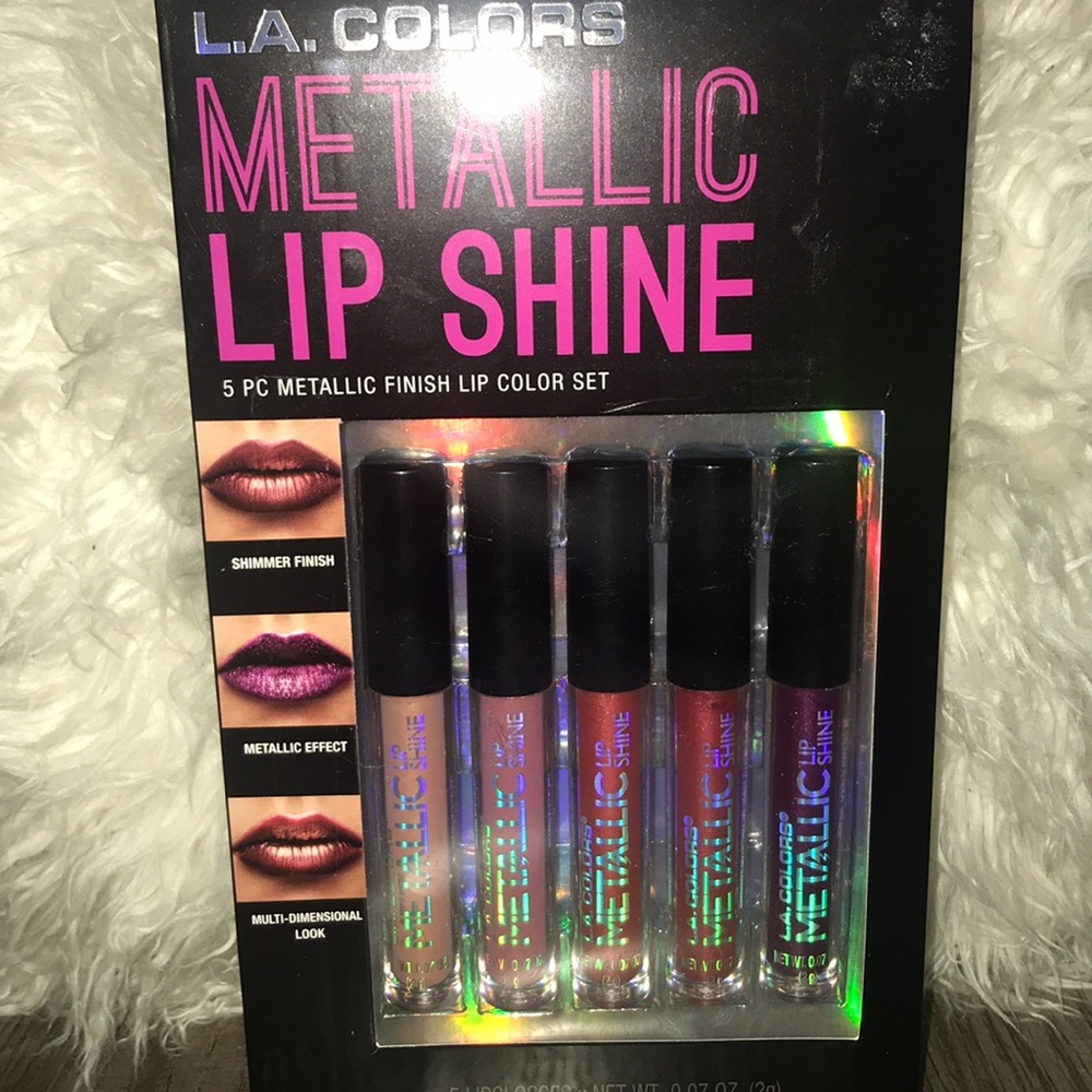 1 for $2 all for $8 L.A Colors Metallic Lip Shine.